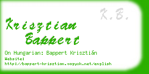 krisztian bappert business card